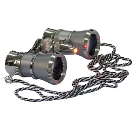 Бинокль Levenhuk Broadway 325F с подсветкой и цепочкой, серебряный,  1