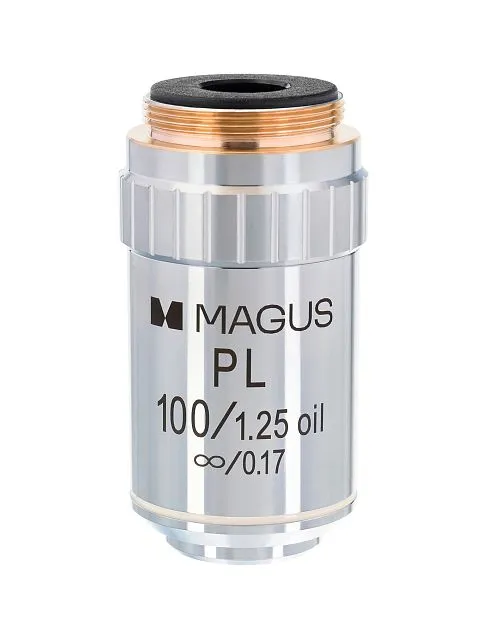 Объектив MAGUS MP100 OIL 100х/1,25 ми Plan ∞/0,17,  1