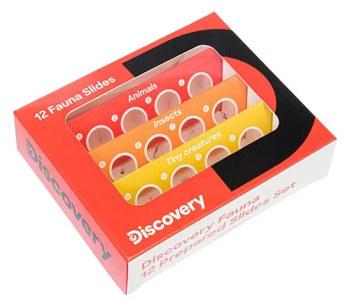 Набор микропрепаратов Levenhuk Discovery «Фауна», 12 шт.,  1