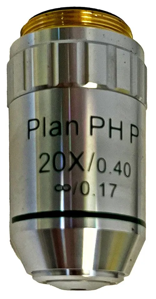 Объектив фазовый планахроматический Levenhuk 20x/0,40, беск/0,17,  1