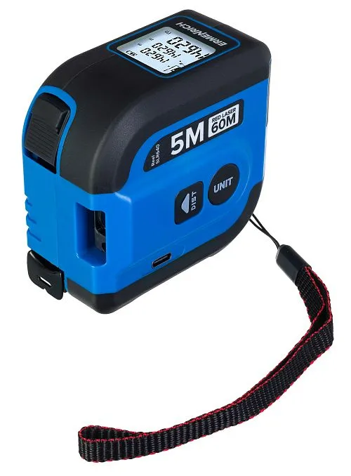 Рулетка с лазерным дальномером Ermenrich Reel SLR640, синий,  1