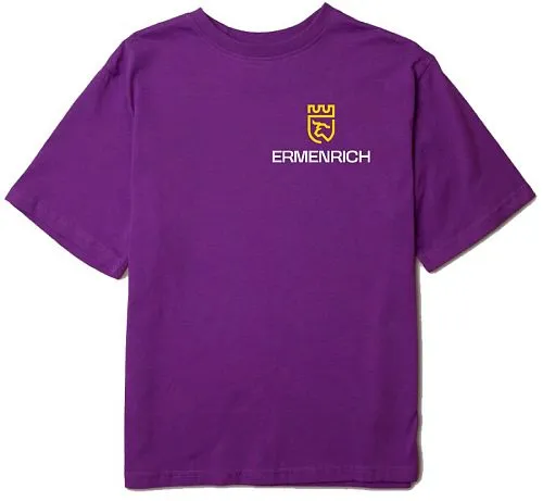 Фирменная футболка Ermenrich «Nicht pizdicht! Сумасшедший электрик», фиолетовая, размер XL,  1