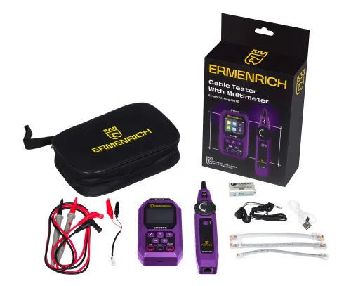 Кабельный тестер с мультиметром Ermenrich Ping SM75,  2