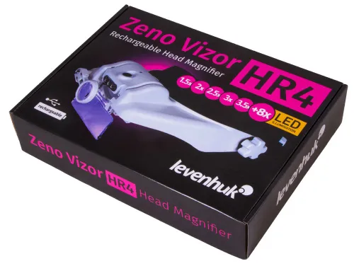 Лупа налобная с аккумулятором Levenhuk Zeno Vizor HR4,  14