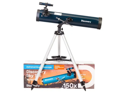 Телескоп Levenhuk Discovery Sky T76 с книгой,  2