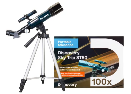 Телескоп Levenhuk Discovery Sky Trip ST50 с книгой,  2