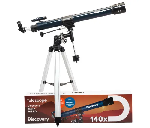 Телескоп Levenhuk Discovery Spark 709 EQ с книгой,  2