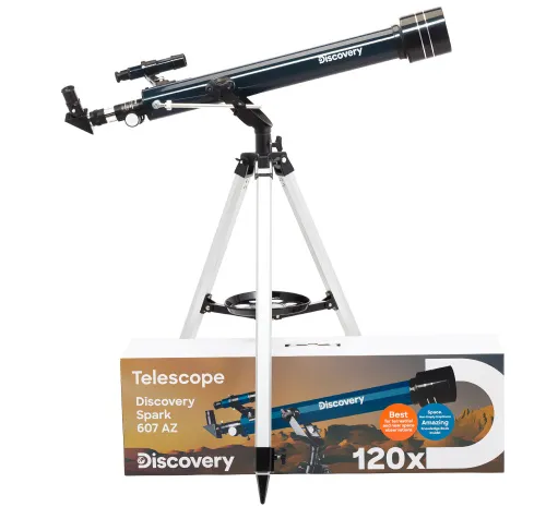 Телескоп Levenhuk Discovery Spark 607 AZ с книгой,  2