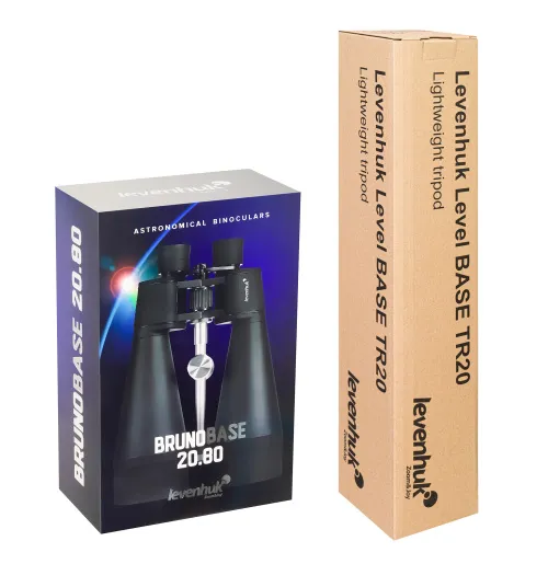 Набор: бинокль Levenhuk Bruno BASE 20x80 со штативом,  17