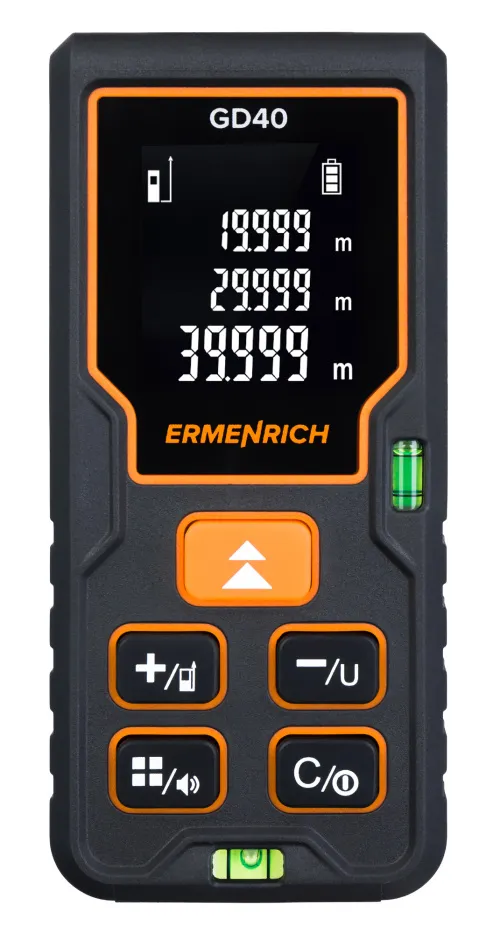Лазерная рулетка Ermenrich Reel PLUS GD40, черный,  3