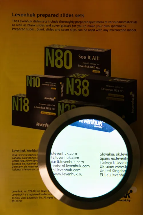 Лупа Levenhuk Zeno 900, 5x, 75 мм, 3 LED, металл,  6