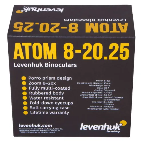Бинокль Levenhuk Atom 8–20x25,  12
