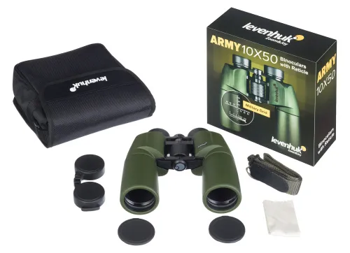 Бинокль Levenhuk Army 10x50 с сеткой,  5