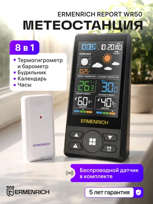 Метеостанция Ermenrich Report WR50,  16
