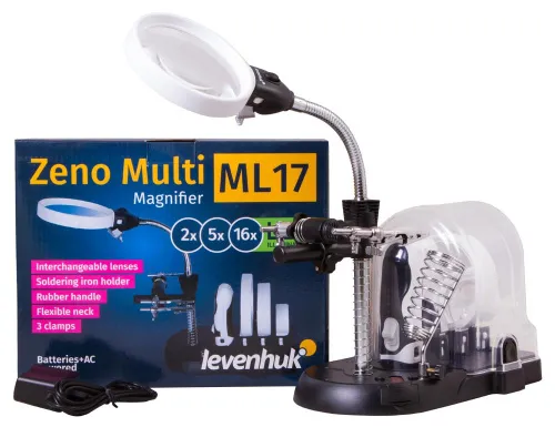 Мультилупа Levenhuk Zeno Multi ML17, черная,  2