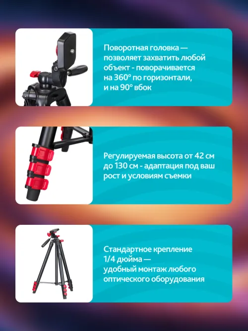 Набор: бинокль Levenhuk Bruno PLUS 25x70 со штативом,  23