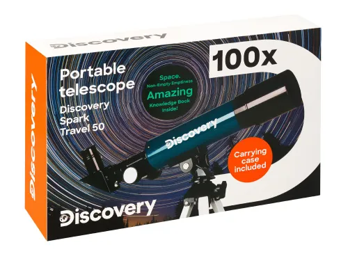 Телескоп Levenhuk Discovery Spark Travel 50 с книгой,  13