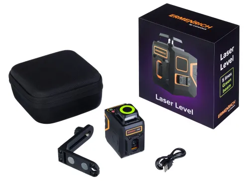 Лазерный уровень Ermenrich PLUS LN30, черный,  2