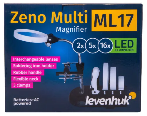 Мультилупа Levenhuk Zeno Multi ML17, черная,  13