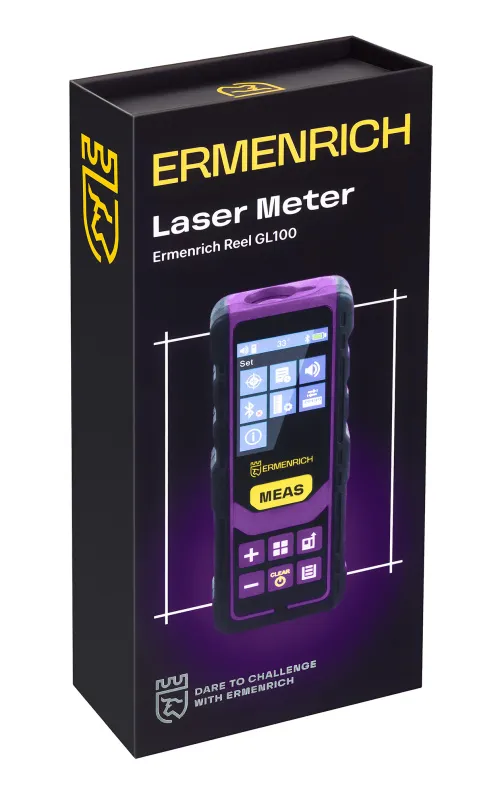 Лазерная рулетка Ermenrich Reel PRO GL100,  7