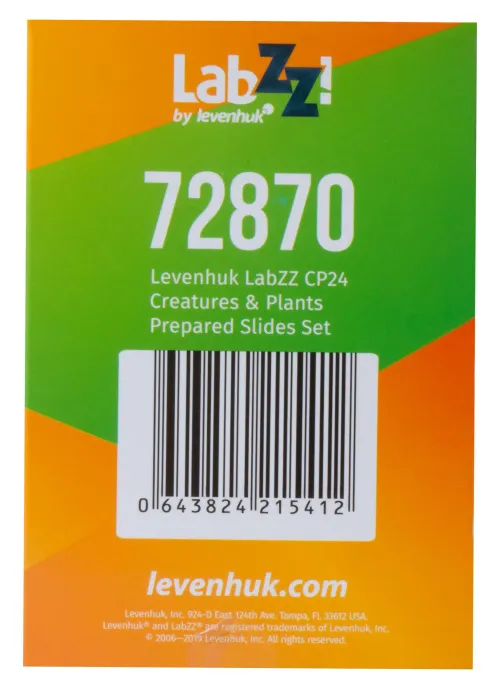 Набор микропрепаратов Levenhuk LabZZ CP24, существа и растения,  16