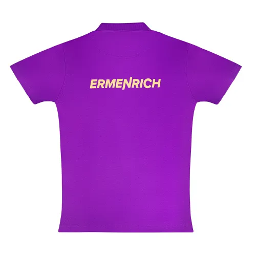 Фирменная футболка-поло Ermenrich, фиолетовая, размер XL,  2