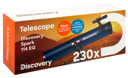 Телескоп Levenhuk Discovery Spark 114 EQ с книгой,  15