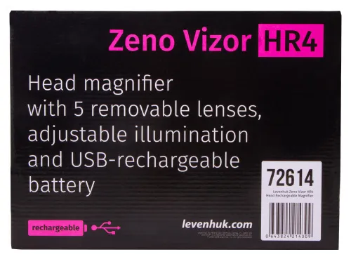 Лупа налобная с аккумулятором Levenhuk Zeno Vizor HR4,  13