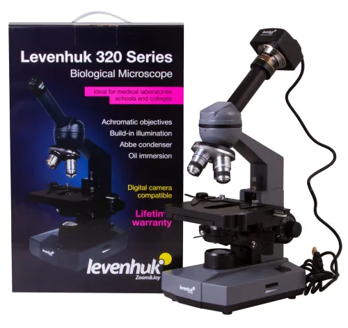 Микроскоп цифровой Levenhuk D320L PLUS, 3,1 Мпикс, монокулярный,  19