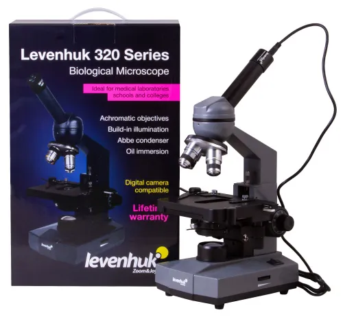 Микроскоп цифровой Levenhuk D320L BASE, 3 Мпикс, монокулярный,  19