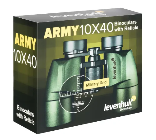 Бинокль Levenhuk Army 10x40 с сеткой,  14