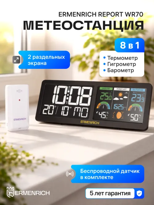 Метеостанция Ermenrich Report WR70,  12