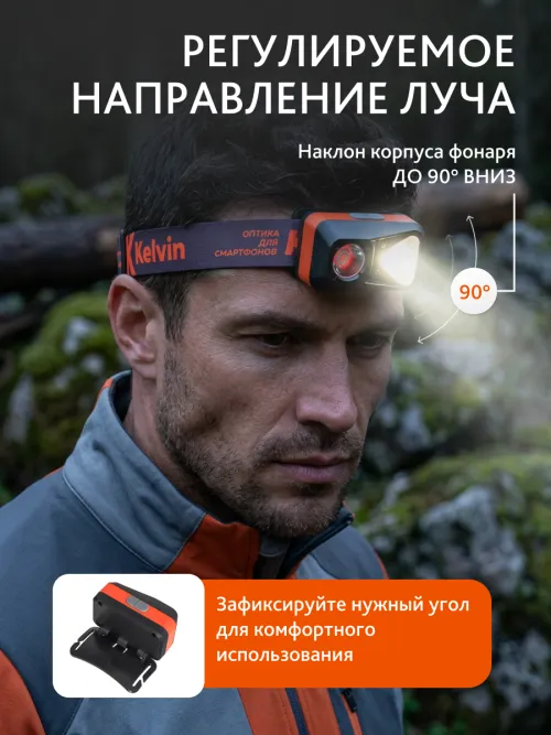 Фонарь налобный Levenhuk Kelvin Ski Race 2026,  16