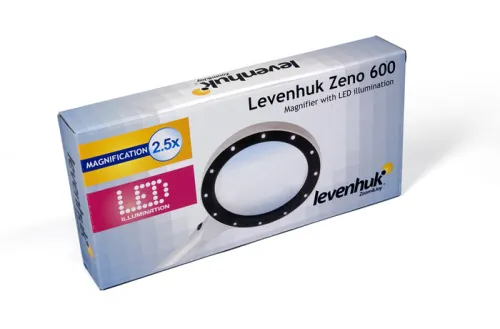 Лупа Levenhuk Zeno 600, 2,5x/5x, 90/21 мм, 12 LED, металл,  2