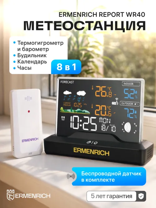 Метеостанция Ermenrich Report WR40,  15