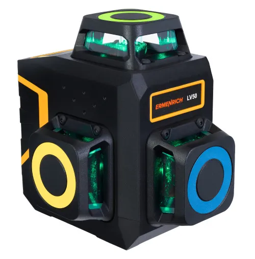 Лазерный уровень Ermenrich PRO LV50, черный,  4