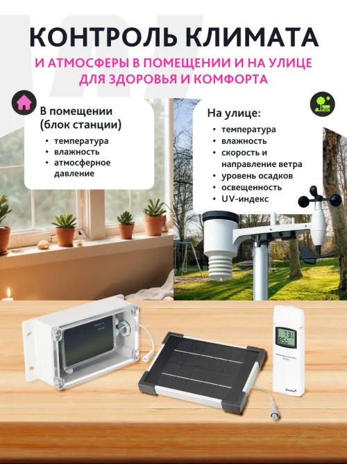 Метеостанция Levenhuk Wezzer PRO LP700,  12