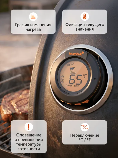 Термометр для мяса Levenhuk Wezzer Grill BT40,  20