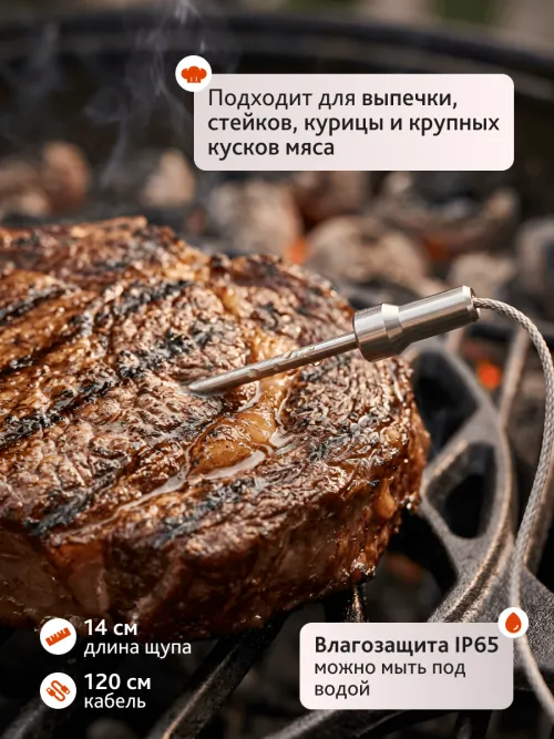 Термометр для мяса Levenhuk Wezzer Grill BT40,  15