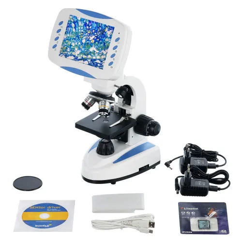 Микроскоп цифровой Levenhuk D80L LCD, монокулярный,  2