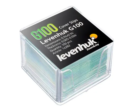 Стекла покровные Levenhuk G100, 100 шт.,  2