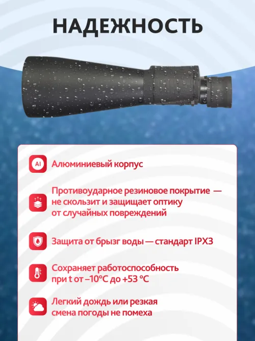 Набор: бинокль Levenhuk Bruno BASE 15x70 со штативом,  21