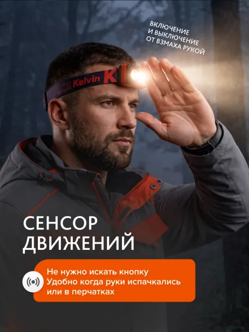 Фонарь налобный Levenhuk Kelvin Ski Race 2026,  15