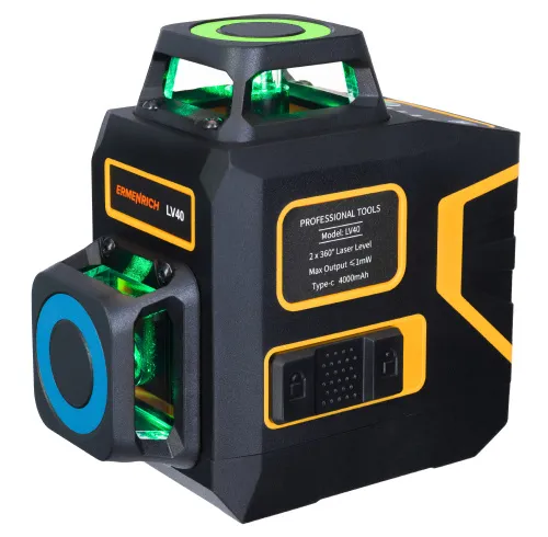 Лазерный уровень Ermenrich PRO LV40, черный,  4