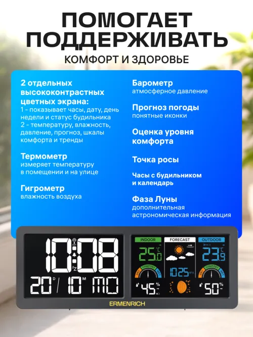 Метеостанция Ermenrich Report WR70,  13