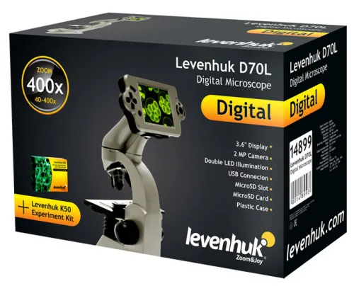 Микроскоп цифровой Levenhuk D70L, монокулярный,  3