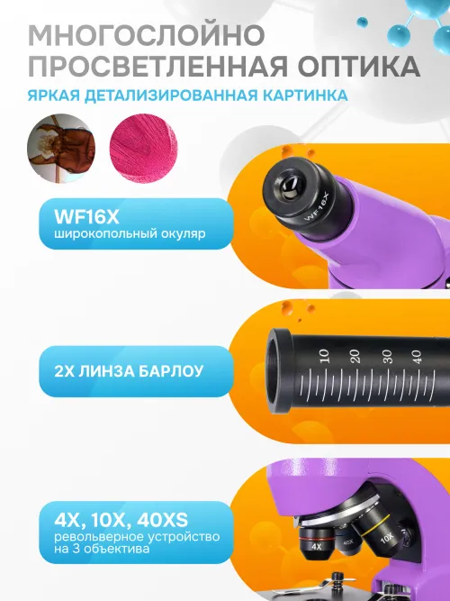 Микроскоп Levenhuk Rainbow 50L PLUS,  30