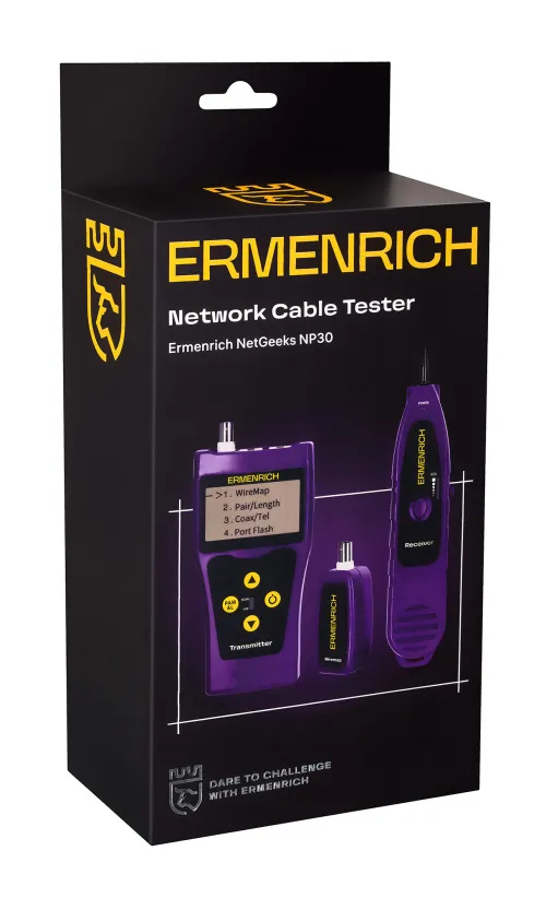 Кабельный тестер Ermenrich NetGeeks NP30,  12