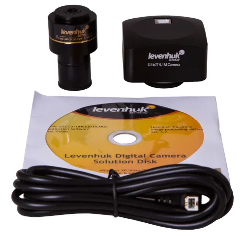Микроскоп цифровой Levenhuk D740T, 5,1 Мпикс, тринокулярный,  18