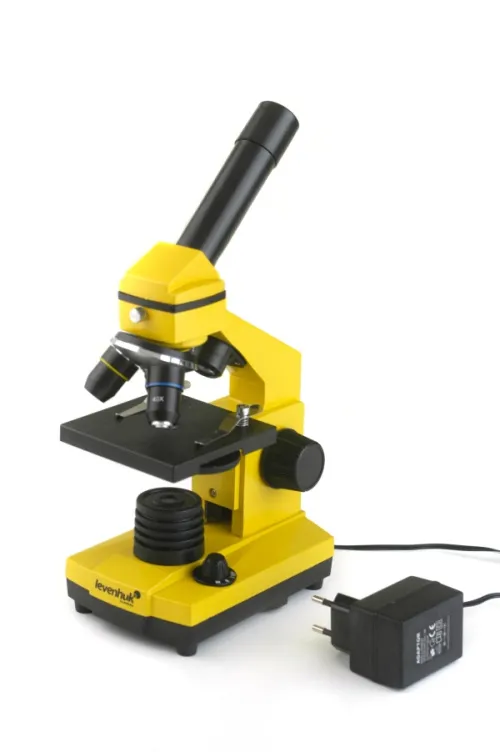 Биологический микроскоп Levenhuk Rainbow 2L Yellow,  4
